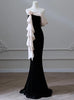 Black Mermaid Velvet Prom Dress