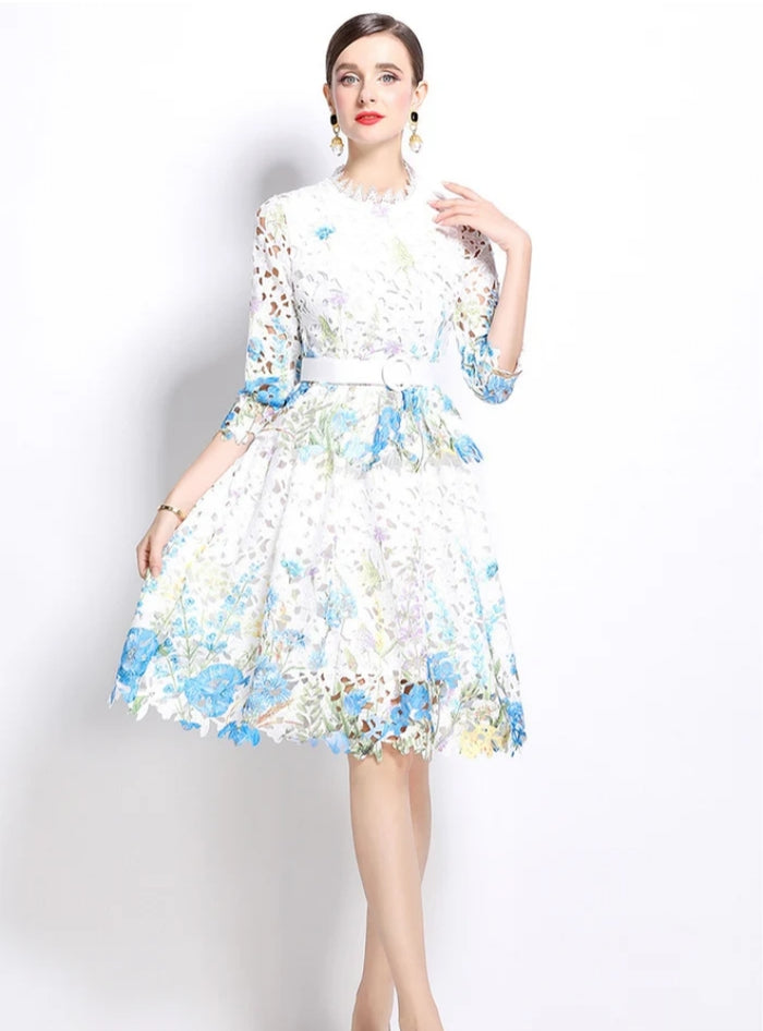 Long Sleeves and Slim Lace Dress