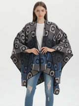 Fashion Letter Split Jacquard Shawl