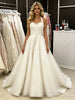 White Tulle Halter Appliques Wedding Dress