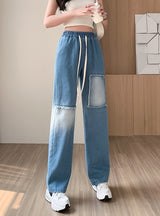 Gradient Lace-up Jeans Pant