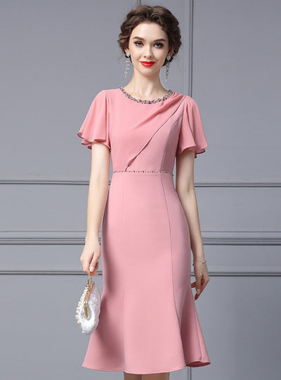 Pink Beading Mother Of The Bride Dress