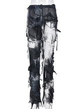 Tie-dyed Fringed Beggar Vasual Pants