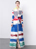 Women Fold Loose Large Print Long Coat
