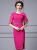 Fuchsia Split Bead Mother Of The Bride Dress