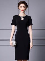 Red Short Sleeve Beading Mother Of The Bride Dress