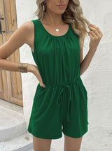 Loose Shorts Sleeveless Jumpsuit