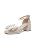 Bow Thick Heel Roman Sandals