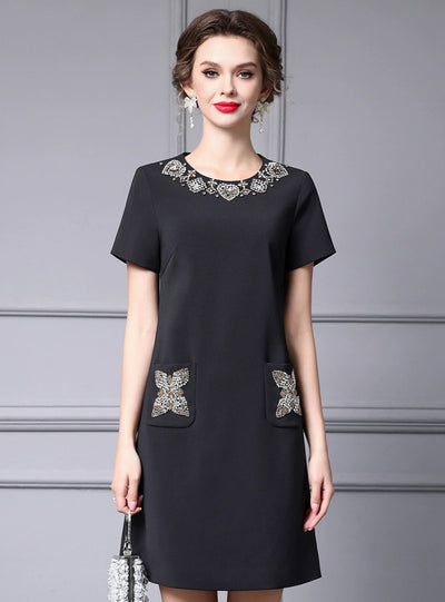 Red Short Sleeve Mother of the Bride Dress