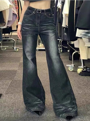 Women Retro Micro-pull Jeans