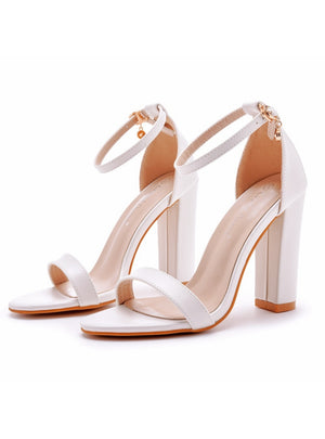 11cm Thick-heeled Round Head and Square Head Sandal