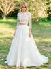 White Lace Long Sleeve Wedding Dress