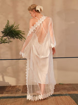 Mesh Lace Stitching Nightgown Two-piece Suit