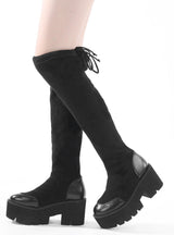 Round-headed Thick-soled Thick-heeled Knee Boots