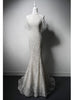 White Mermaid Lace High Neck Wedding Dress