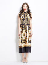 Palace Retro Print Long Dress