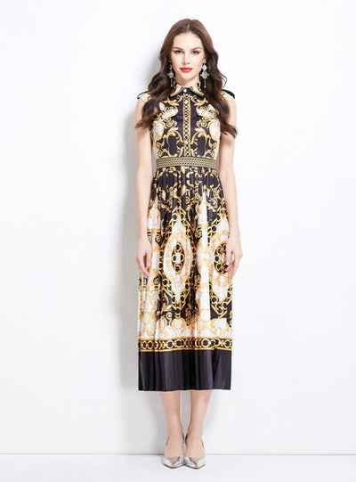 Palace Retro Print Long Dress