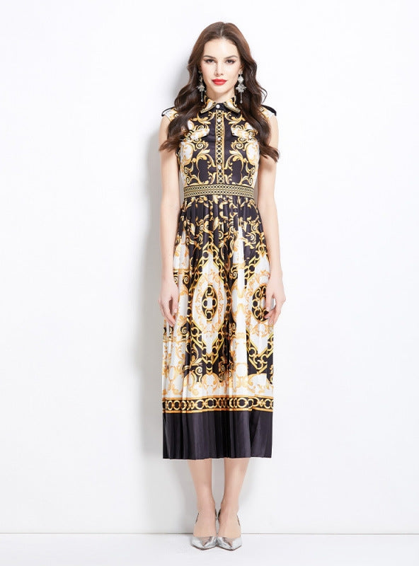 Palace Retro Print Long Dress