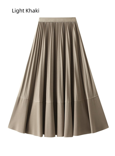 Pleated High Waist Slim Skirt