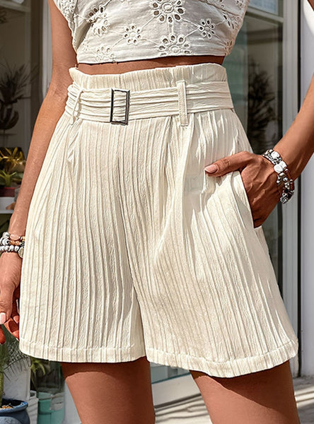 Summer Casual Pleated Wide-leg Short