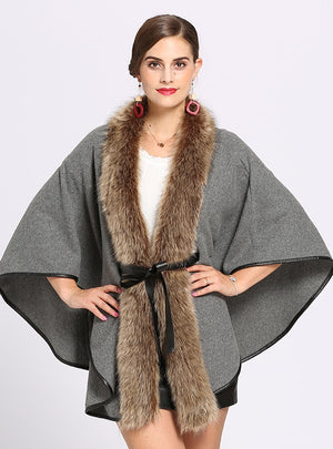 Belt Cardigan Shawl Woolen Coat
