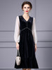 Black V-neck Velvet Mother Of The Bride Dress