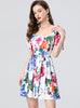 Women Slim-fit Floral Sling Dress
