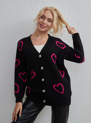 Love Contrasting Street Cardigan Sweater