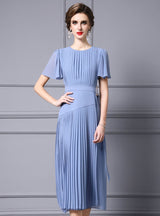 Apricot Chiffon Pleats Mother Of The Bride Dress