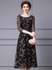 Black Short Sleeve Beading Mother Of The Bride Dress