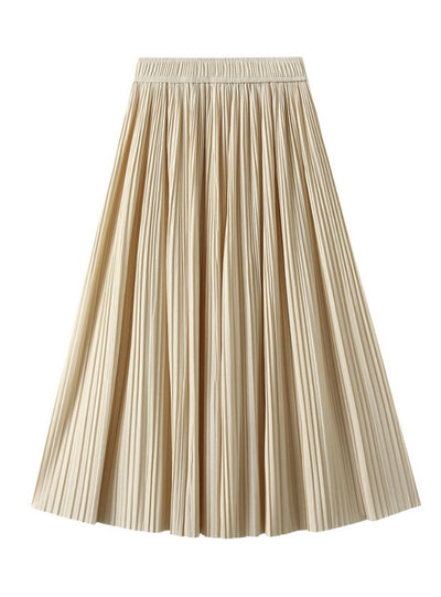 Medium and Long A-line Pleated Skirt