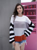 Women Spliced Pullover Sweater
