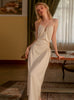 Sexy Satin Backless Ice Silk Nightgown