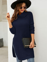 Casual Loose Medium and Long Turtle Neck Sweater