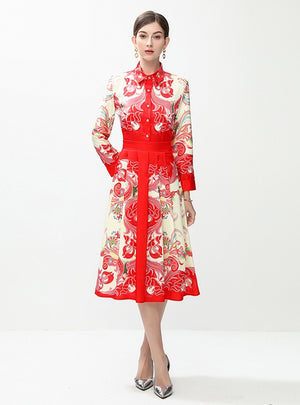 Palace Retro Printed Slim Dress