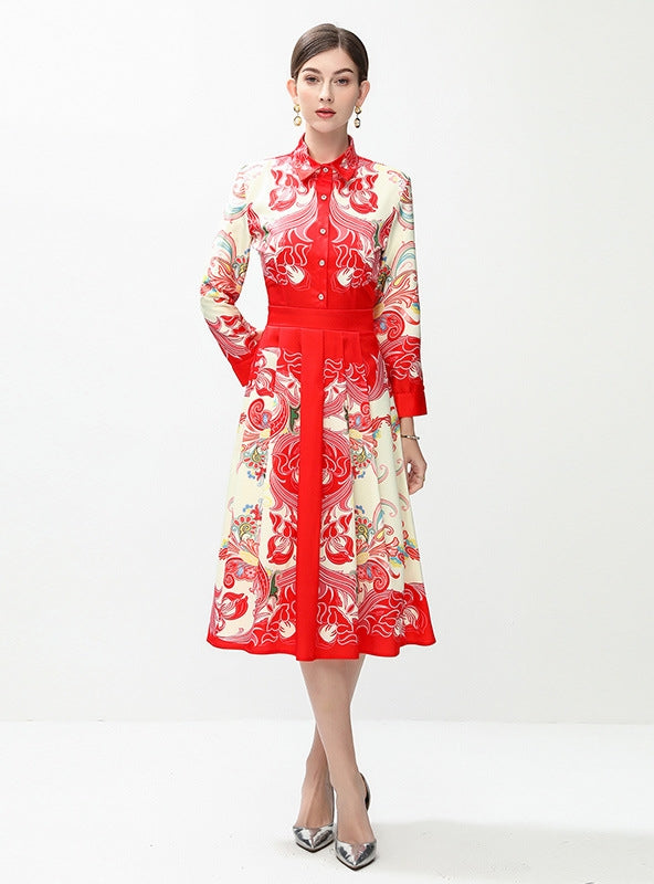 Palace Retro Printed Slim Dress