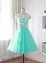 Women Tulle Lace Homecoming Dress