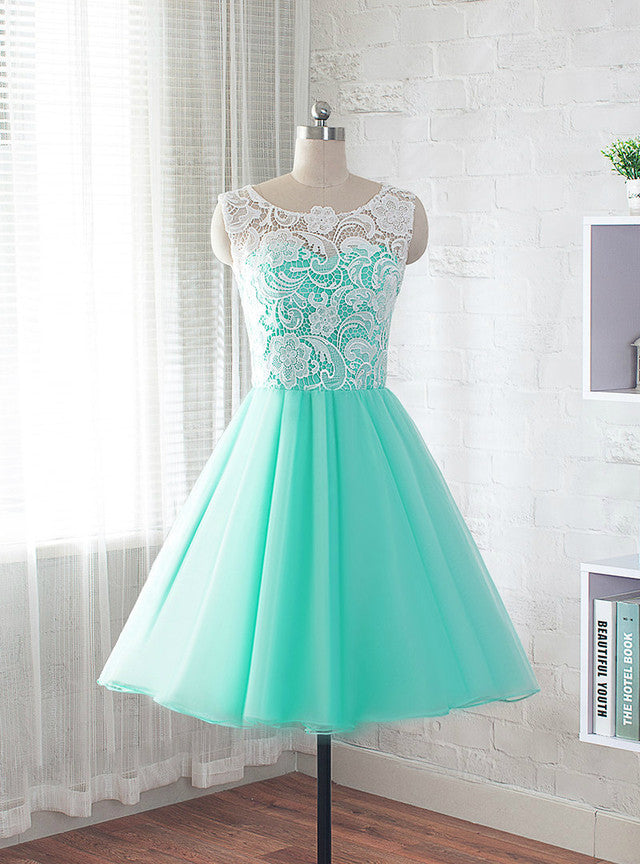 Women Tulle Lace Homecoming Dress