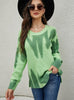 Printing Long-sleeved Round Neck Loose Sweater