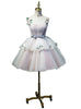 Pink Tulle Straps Appliques Homecoming Dress
