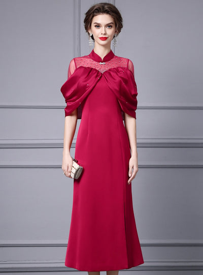 Sexy Fuchsia Beading Mother Of The Bride Dress