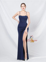 Mermaid Spaghetti Straps Beading Prom Dress