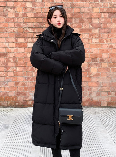 Long Over-the-knee Loose Cotton-padded Down Jacket