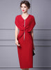 Burgundy Chiffon Pleats Mother Of The Bride Dress