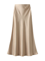 Acetic Satin Long Slim Skinny Skirt
