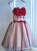 Strapless Tulle 3D Flower Homecoming Dress