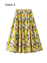 Elastic Waist Holiday Print Slim Skirt