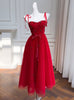 Sling Beaded Cherry Gauze Dress