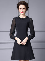 Black Long Sleeve Mother Of The Bride Dress