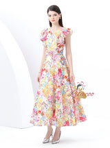 Printed Sleeveless Slim Dress